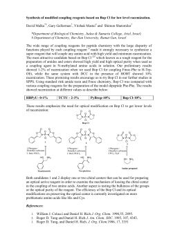 Synthesis of modified coupling reagents based on Bop Cl for low