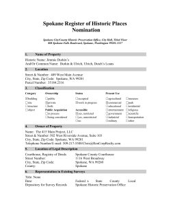 Spokane Register of Historic Places Nomination