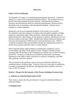 Human Rights Report US. Dep of State