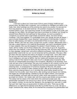 Incidents in the Life of a Slave Girl