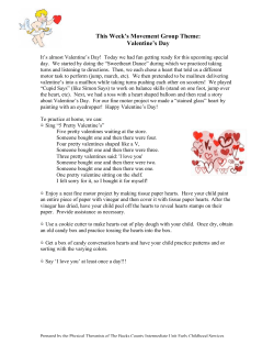 This Week`s Movement Group Theme: Valentine`s Day