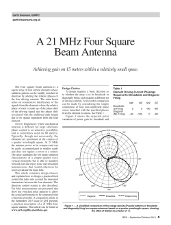 A 21 MHz Four Square Beam Antenna