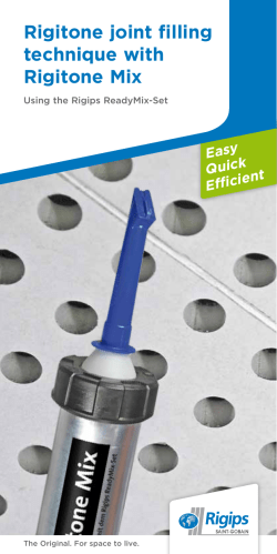 Rigitone joint filling technique with Rigitone Mix