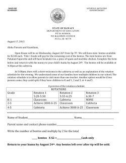 ROTATIONS Grade Rotation 1 5:20-‐5:50 Rotation 2 5:55