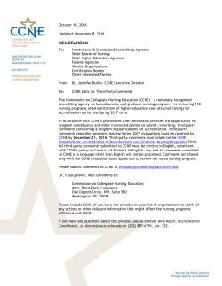 Opportunity to Provide 3rd Party Comments Regarding