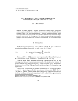 ALGORITHM FOR CONSTRAINED WEBER
