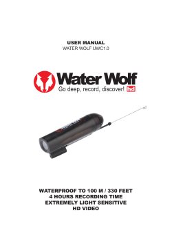 USER MANUAL - Water Wolf