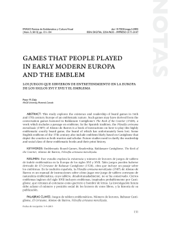 games that people played in early modern europa and the emblem