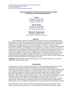 Revealing Student Thinking about Experimental Design