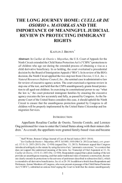 THE IMPORTANCE OF MEANINGFUL JUDICIAL REVIEW IN