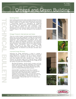 Omega and Green Building - Omega Products International