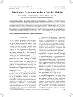 Finite Element Formulations Applied to Outer Ear Modeling