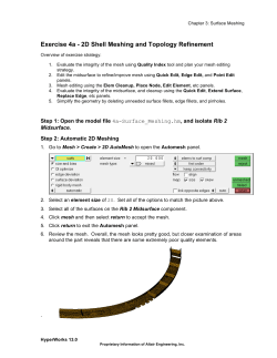 Exercise 4a - 2D Shell Meshing and Topology