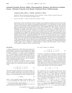 Ionization Potential, Electron Affinity, Electronegativity, Hardness