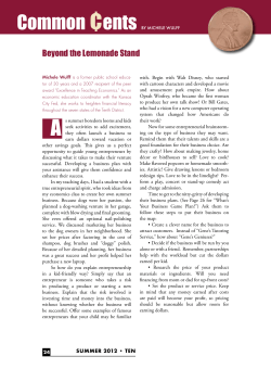 Beyond the Lemonade Stand - Federal Reserve Bank of Kansas City