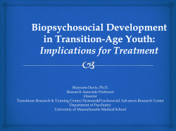 Biopsychosocial Development in Transition