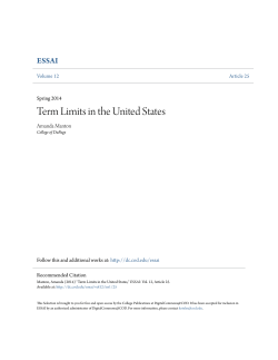 Term Limits in the United States - DigitalCommons@COD