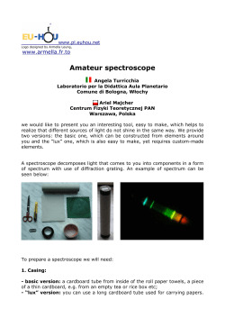 Amateur spectroscope - (EU