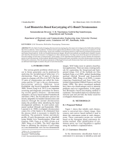 Leaf Biometrics Based Karyotyping of G