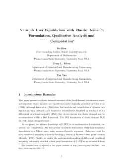Network User Equilibrium with Elastic Demand: Formulation
