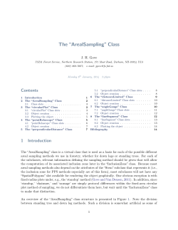 ArealSampling Class - R