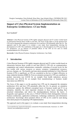 Impact of Cyber-Physical System Implementation on Enterprise