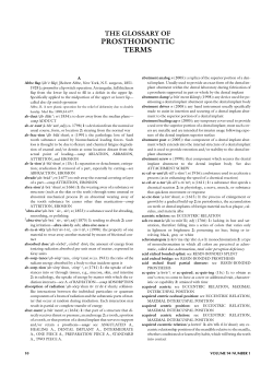 prosthodontic terms - Academy of Prosthodontics