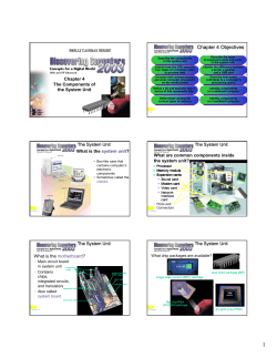 The System Unit What is the system unit?