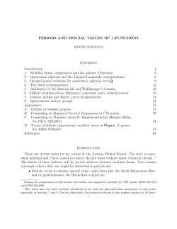 PERIODS AND SPECIAL VALUES OF L