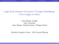 Large Scale Semantic Extraction Through Embeddings