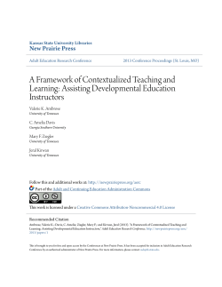 A Framework of Contextualized Teaching and