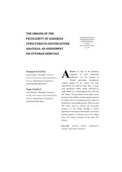 THE ORIGINS OF THE - Hacettepe &Uuml;niversitesi İktisadi ve İdari