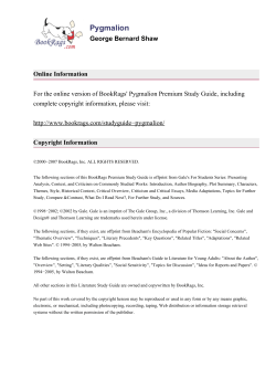 Pygmalion - HenriksenEnglish