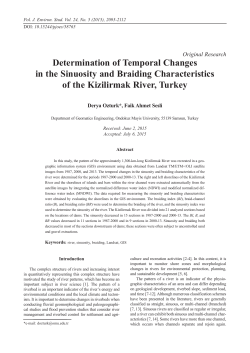 Determination of Temporal Changes in the Sinuosity and Braiding
