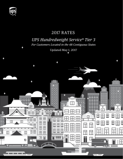 2017 RATES UPS Hundredweight Service&reg; Tier 3