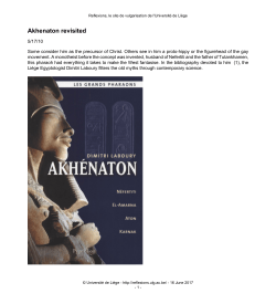 Akhenaton revisited - Reflexions