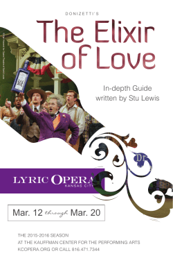 Mar. 12 through Mar. 20 - Lyric Opera of Kansas City