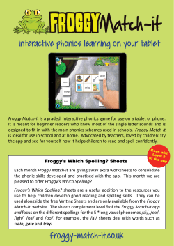 Froggy`s Which Spelling? - Froggy Match-it