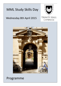 MML Study Skills Day Programme