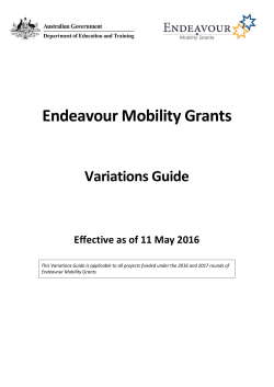 Endeavour Mobility Grants