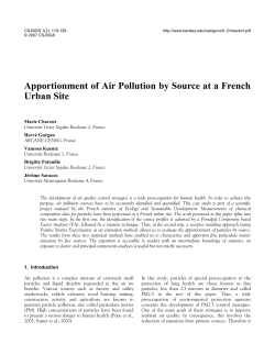 Air pollution sources apportionment in a french urban site