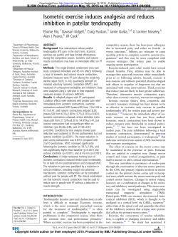 Isometric exercise induces analgesia and reduces