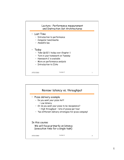latency vs. throughput