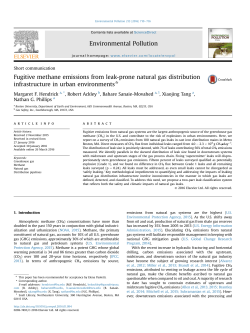 Fugitive methane emissions from leak