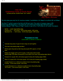 Hatz CB-1- Establishing Center of Gravity Range Procedure to Use