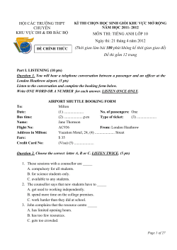 HỘI C&Aacute;C TRƯỜNG THPT CHUY&Ecirc;N KHU VỰC DH