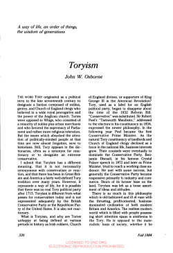 Toryism - Intercollegiate Studies Institute