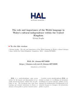 The role and importance of the Welsh language in Wales`s cultural