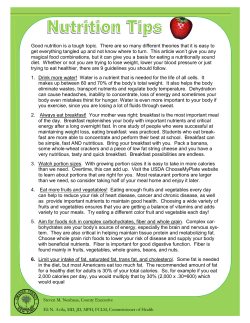 Nutrition Tips - Healthy Orange