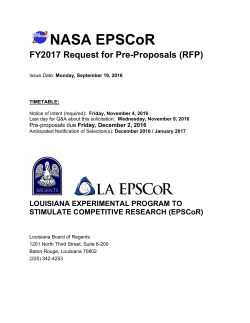 NASA EPSCoR - Louisiana Board of Regents